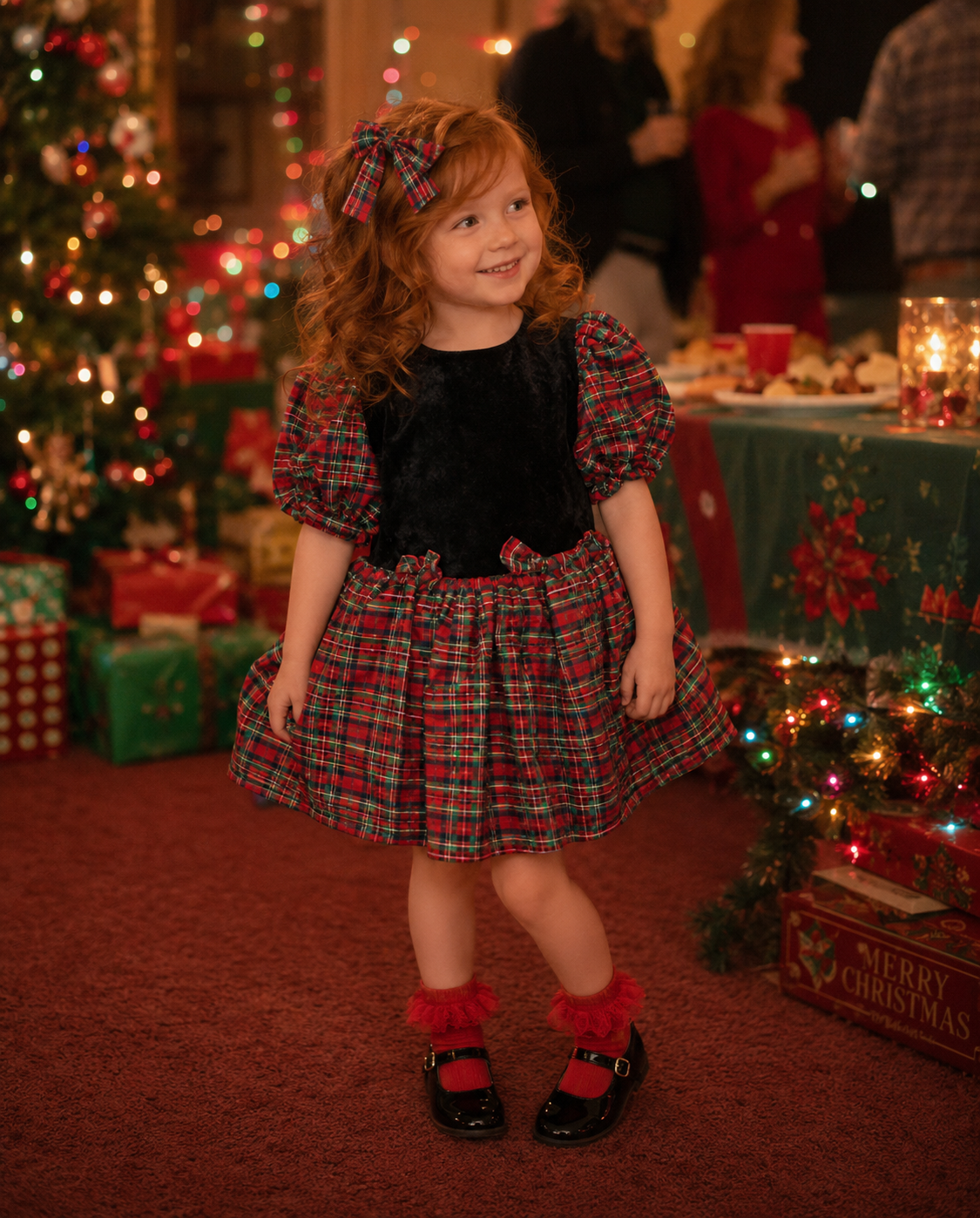 Tartan Puffball dress