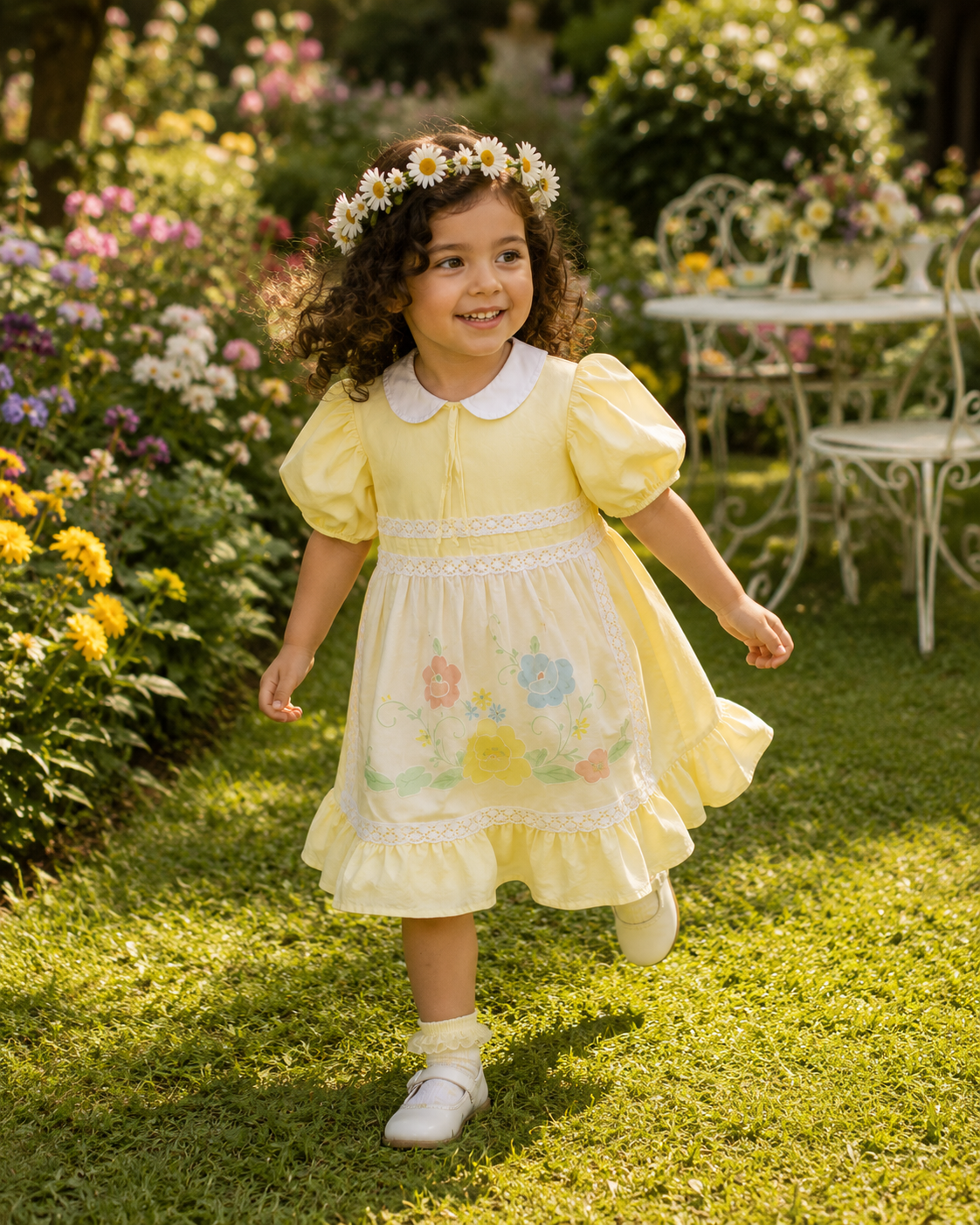 Vintage Yellow Apron Dress