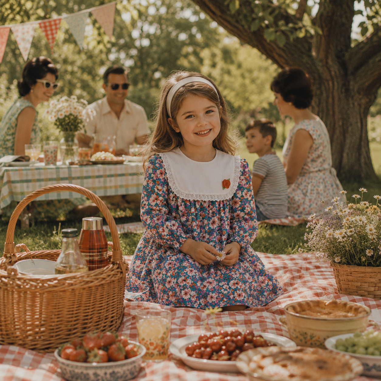 Floral Bibbed Dress
