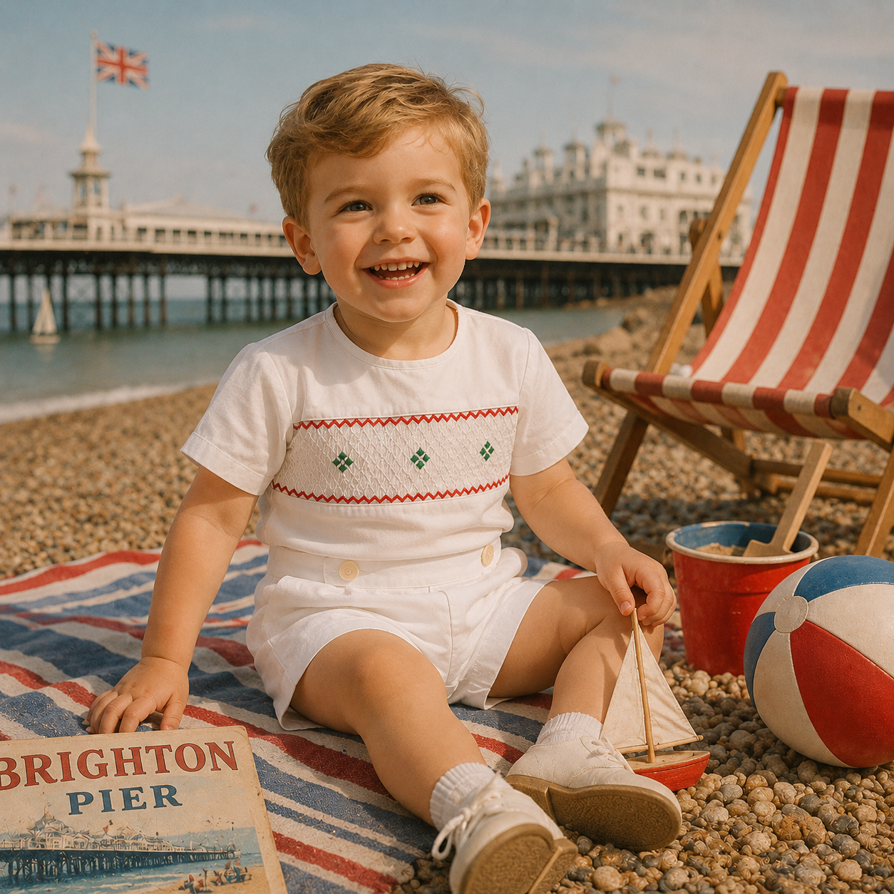 Feltham Bros two piece white outfit