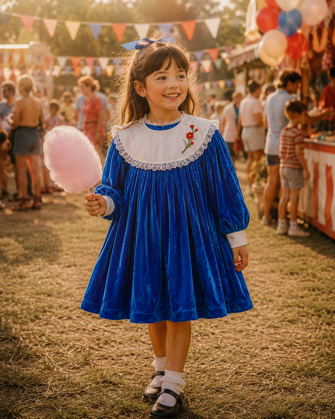 Cookie Corners Velour Dress