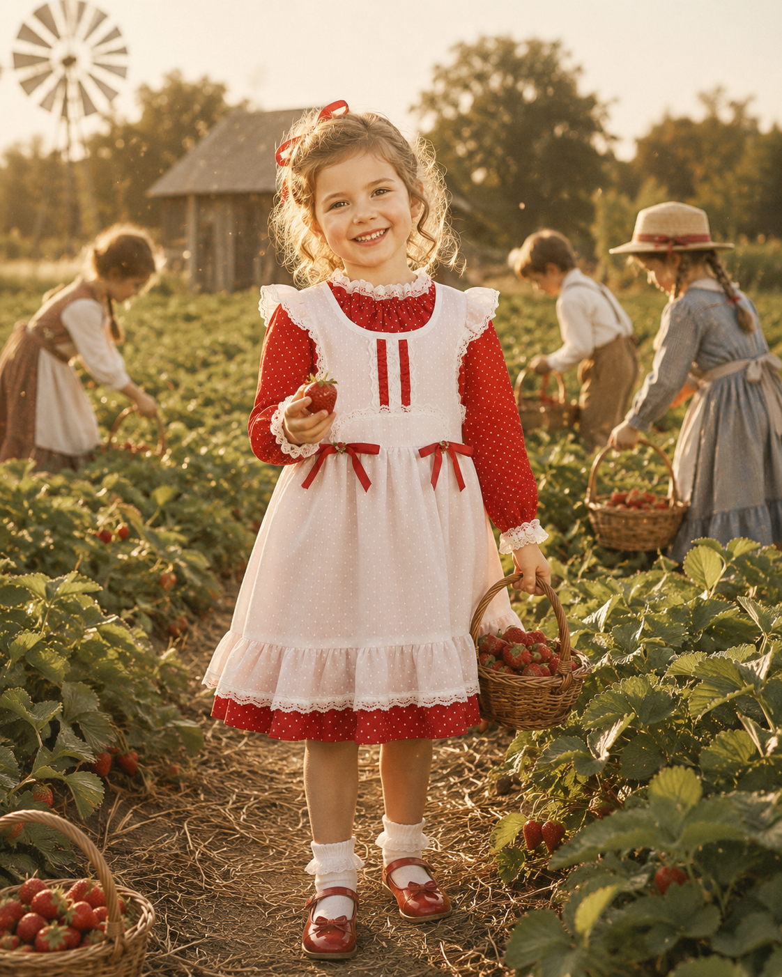 EVY Red Pinafore Dress