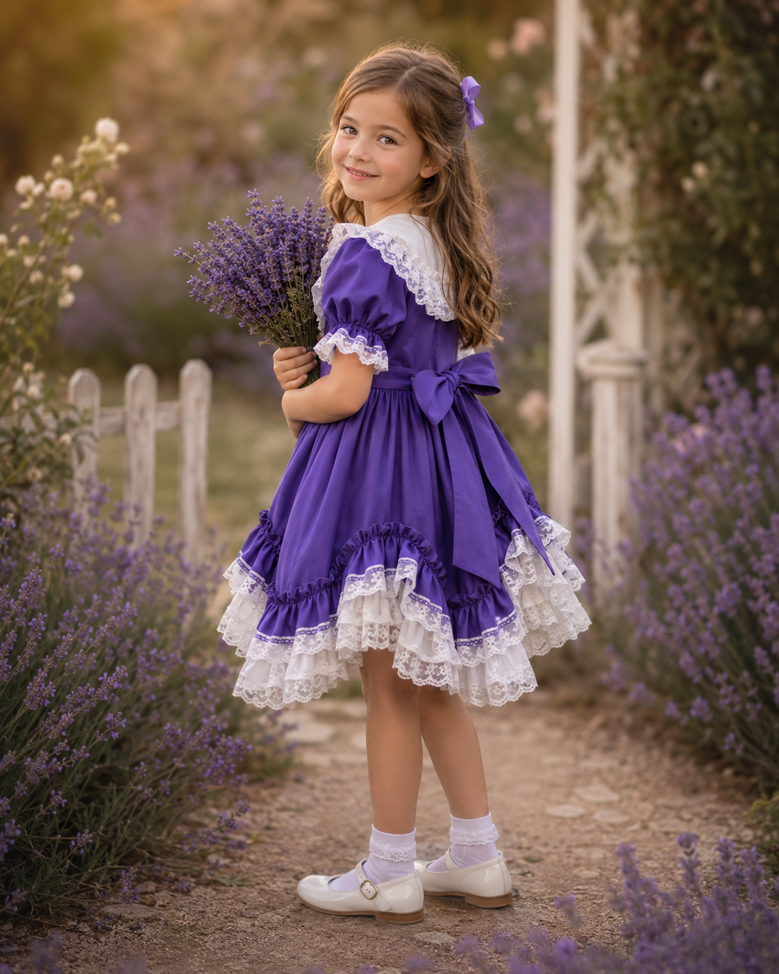 Deep Purple Lid'l Dolly Frill Dress
