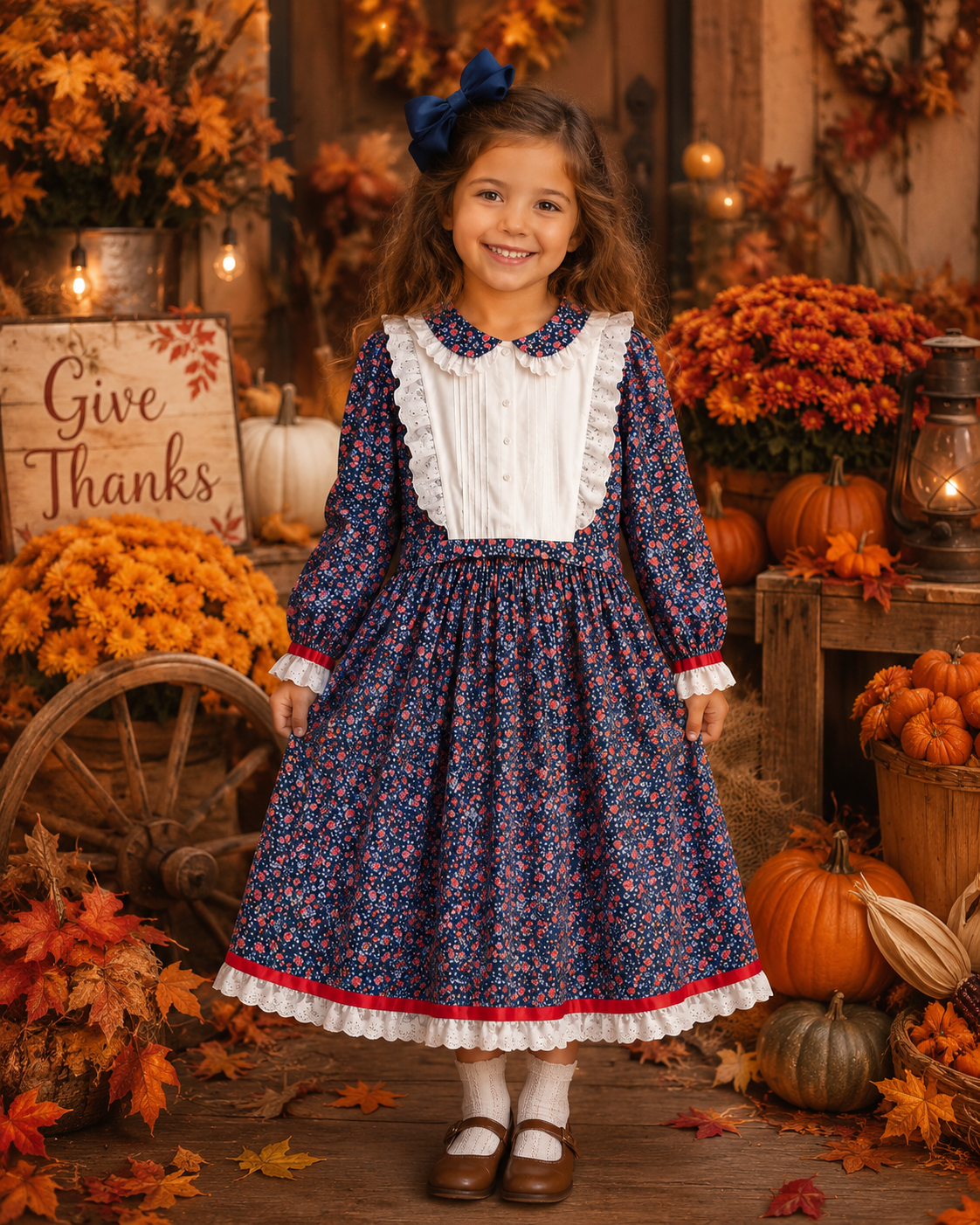 Vintage Handmade Floral Frill Dress