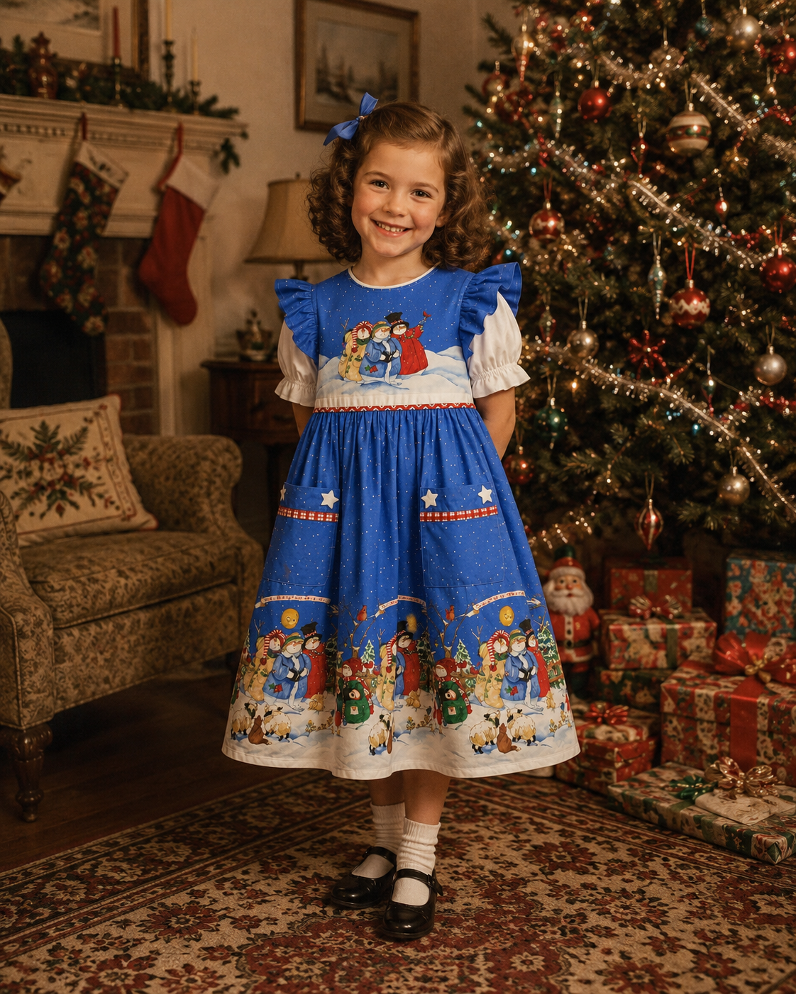 Vintage Daisy Kingdom Snowman Dress