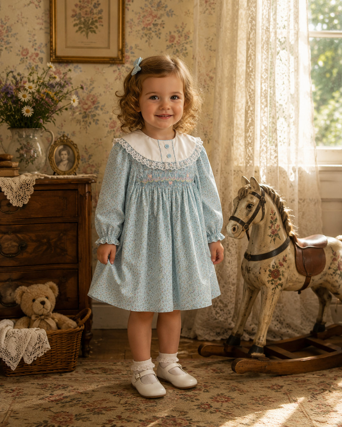 Vintage Blue Polly Flinders Dress