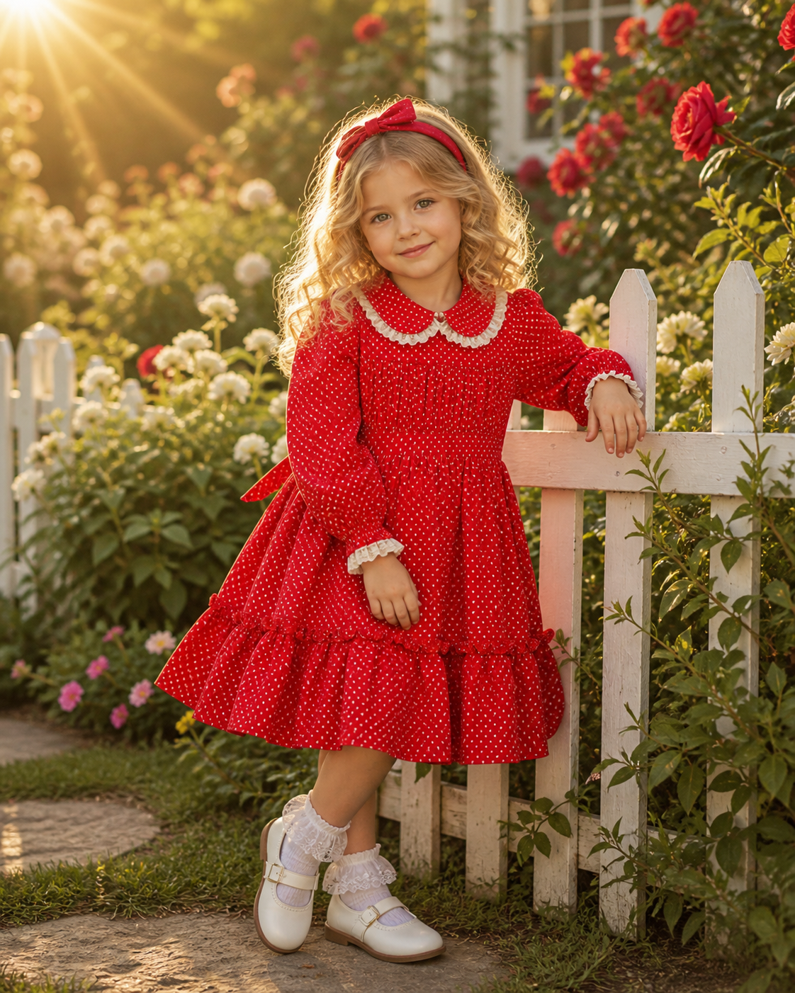 Bryan Red & White Polkadot Dress
