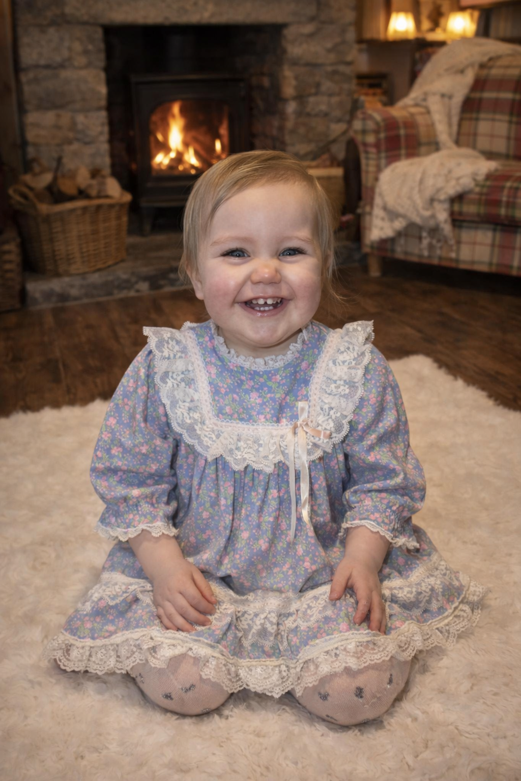 Vintage Bryan Lilac Ditsy Dress