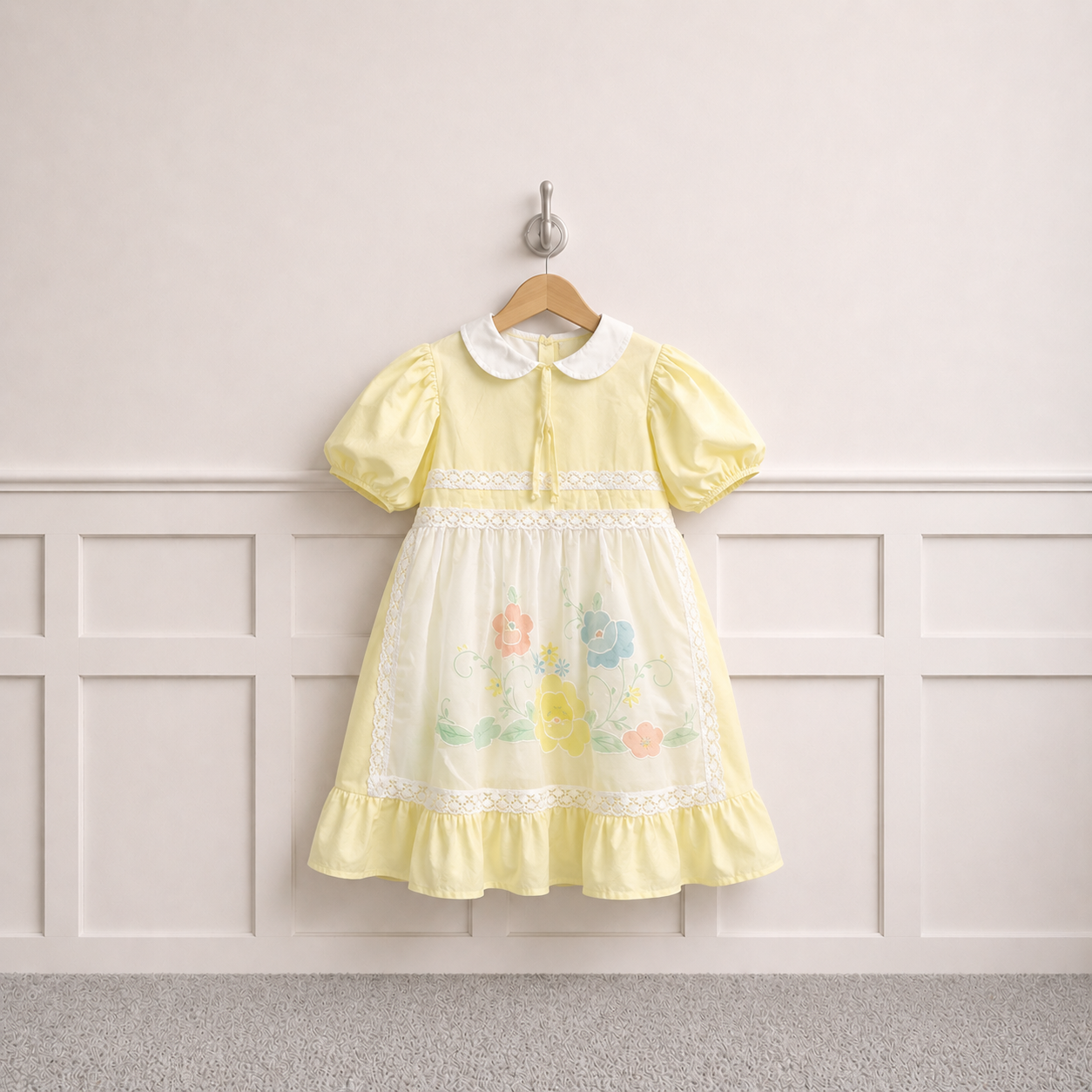 Vintage Yellow Apron Dress