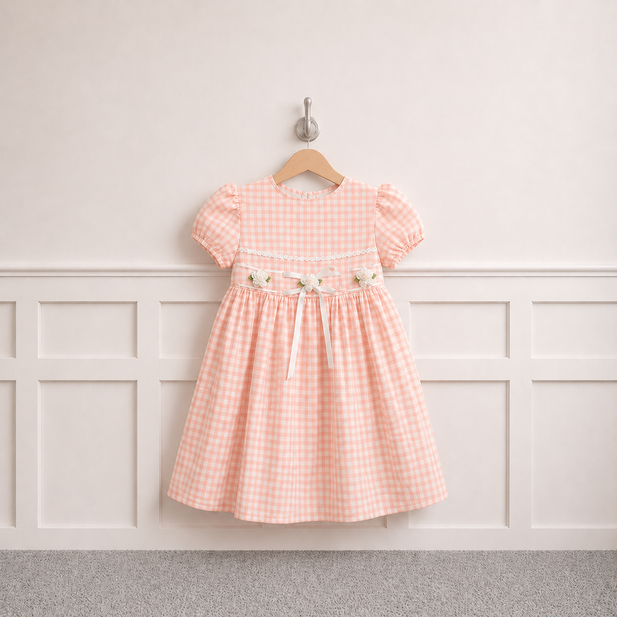 Bonnie Jean Pink Gingham Occasion Dress