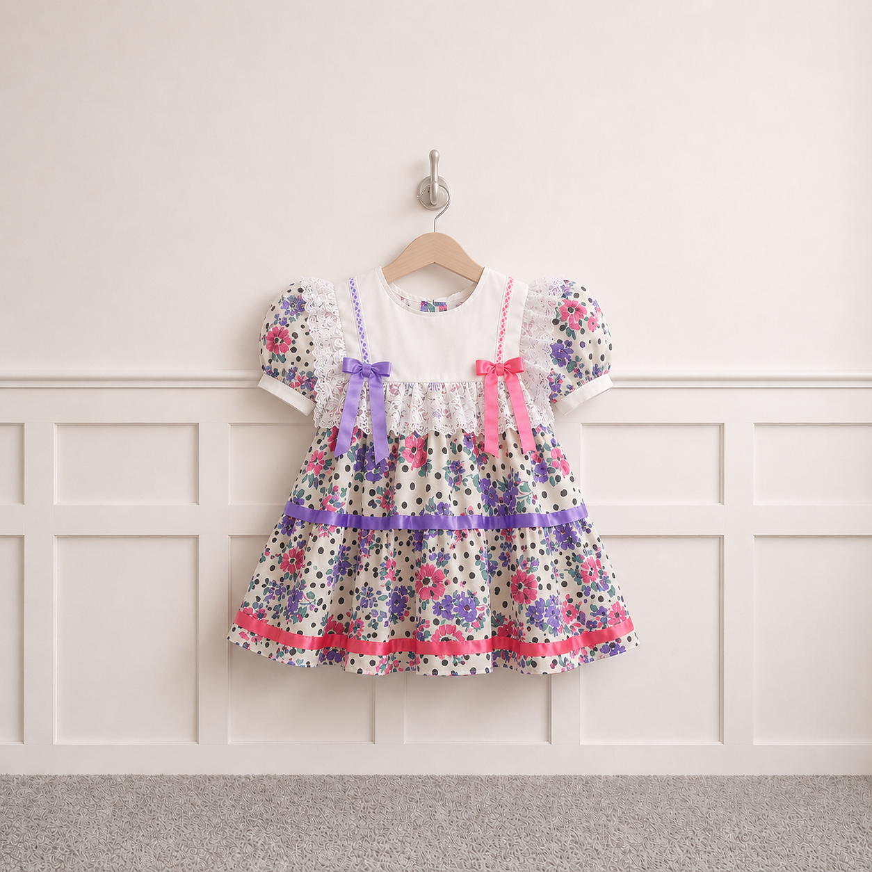 Bright & Colorful Frill Dress