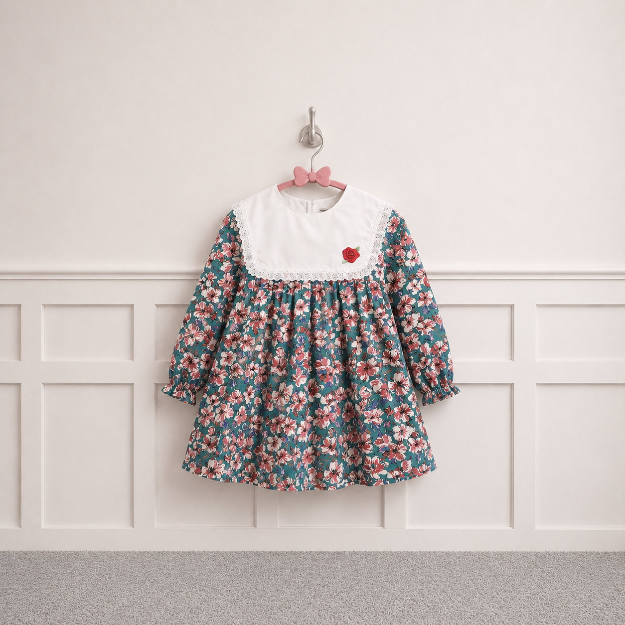 Floral Bibbed Dress