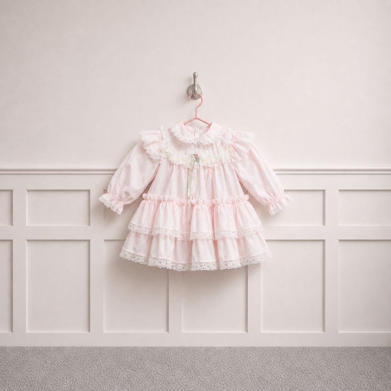 Baby Pink Bryan Frill Dress