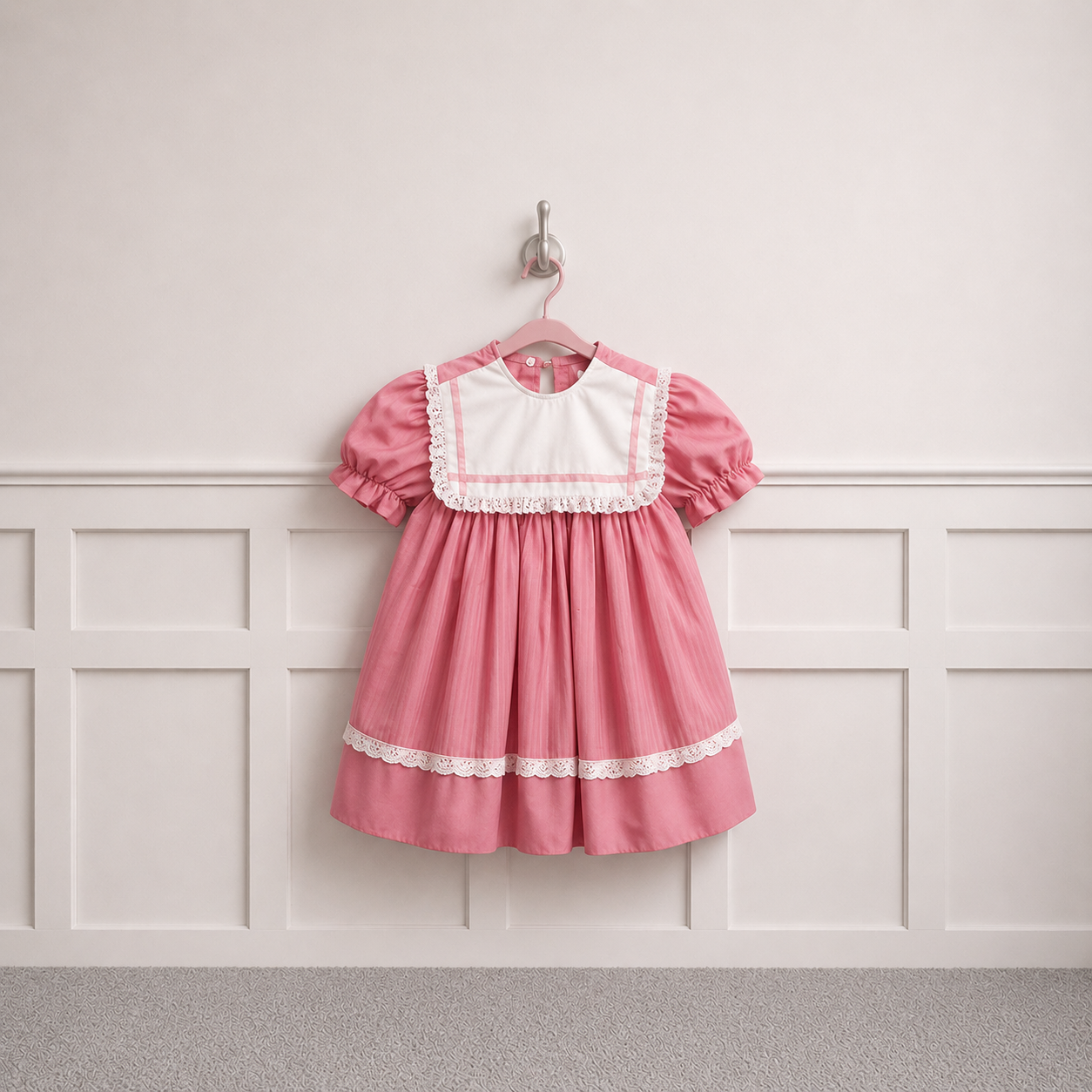 Vintage Bib Frill Dress