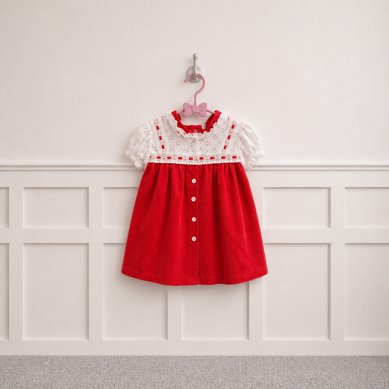 Vintage white eyelet dress