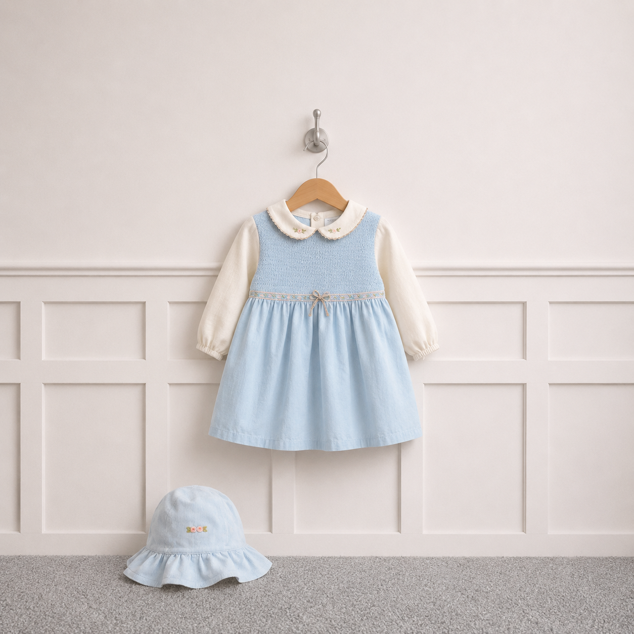 Deadstock Smock dress w/ Hat