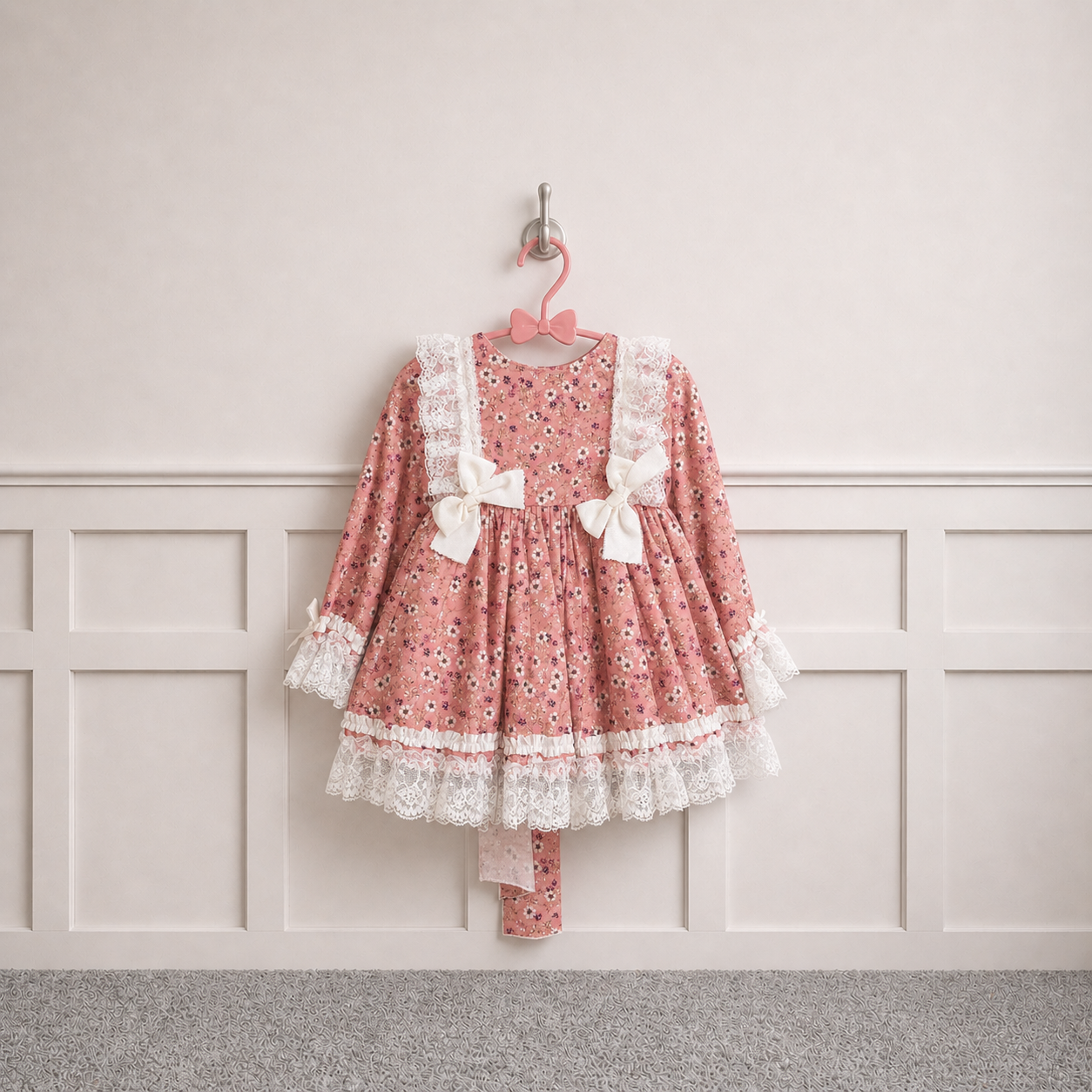 Spanish Lace Sleeved/Hem Dress