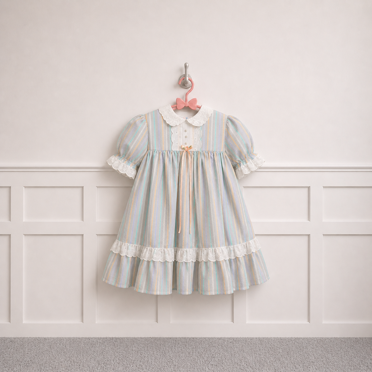 Vintage Victoria Rose Dress W/ Matching Headband