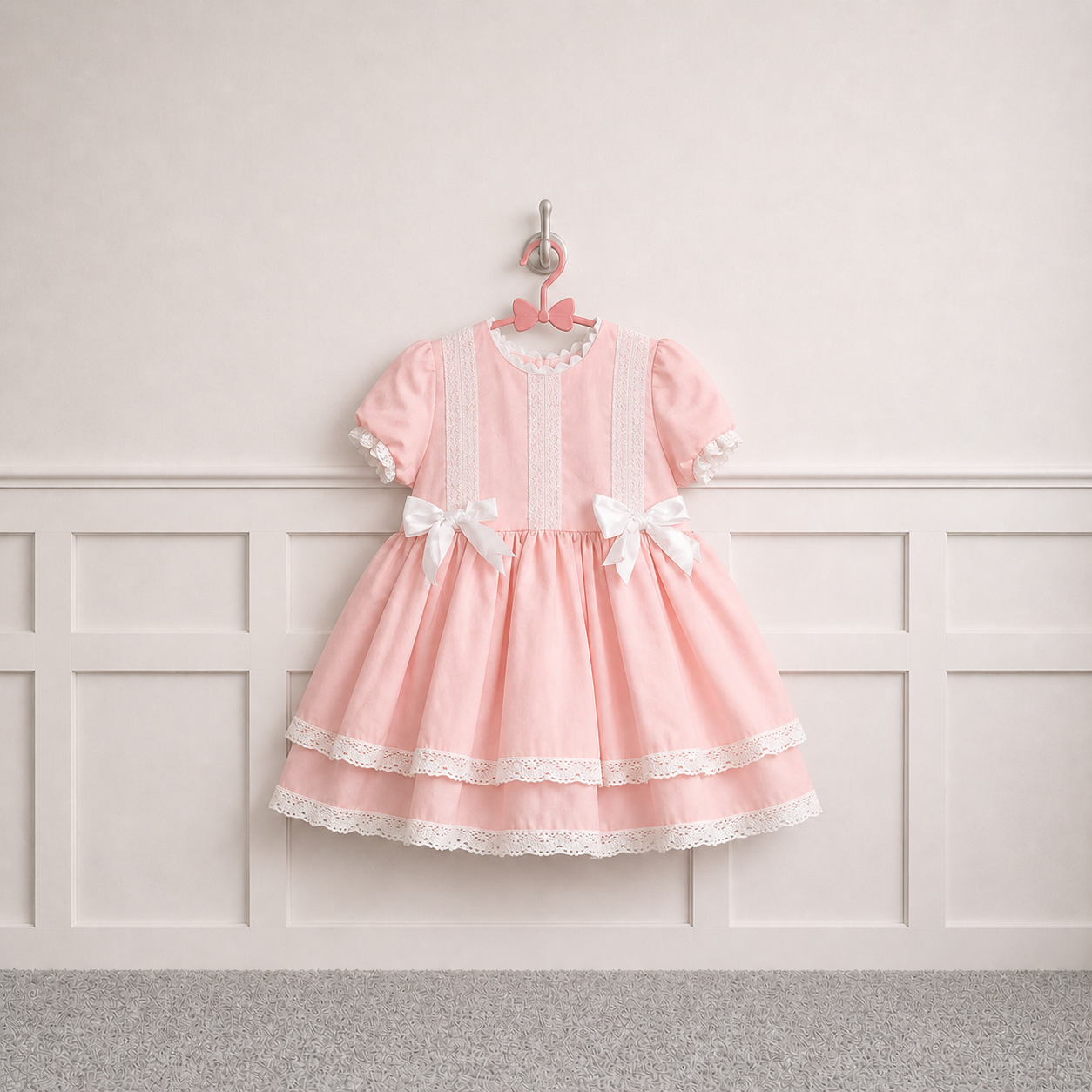 Bello's Boutique Pink Puffy Premium Dress 