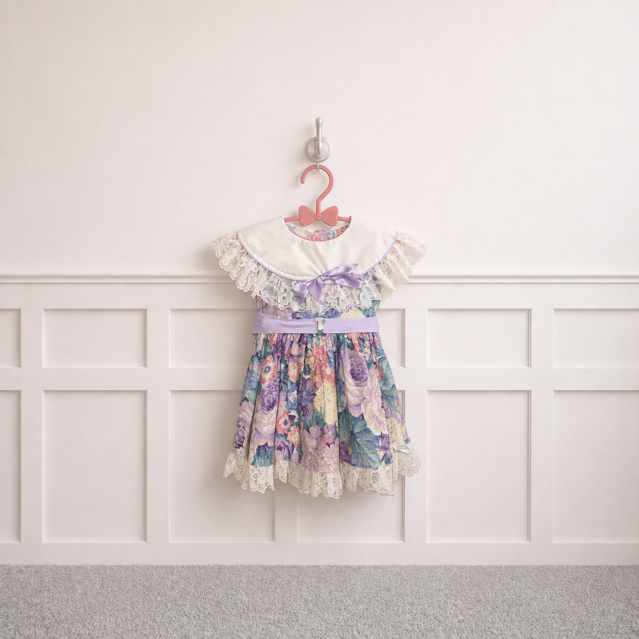 Marthas Miniatures Lilac Floral Dress