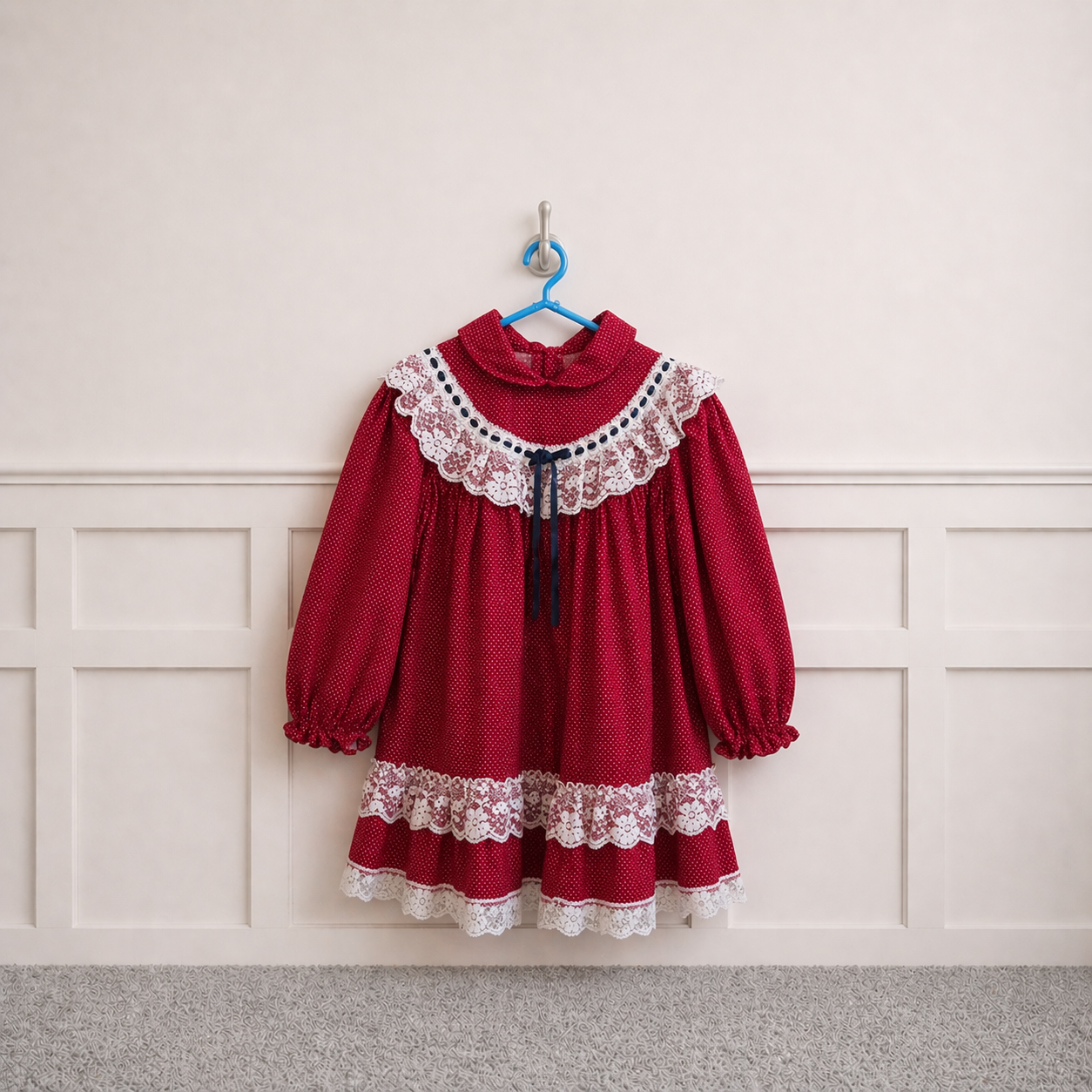 Vintage Papertag Red Dress