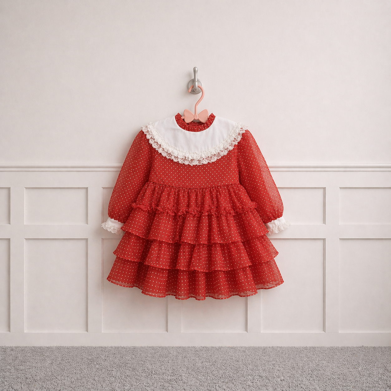 STUNNING Marthas Miniatures Sheer Polkadot Dress
