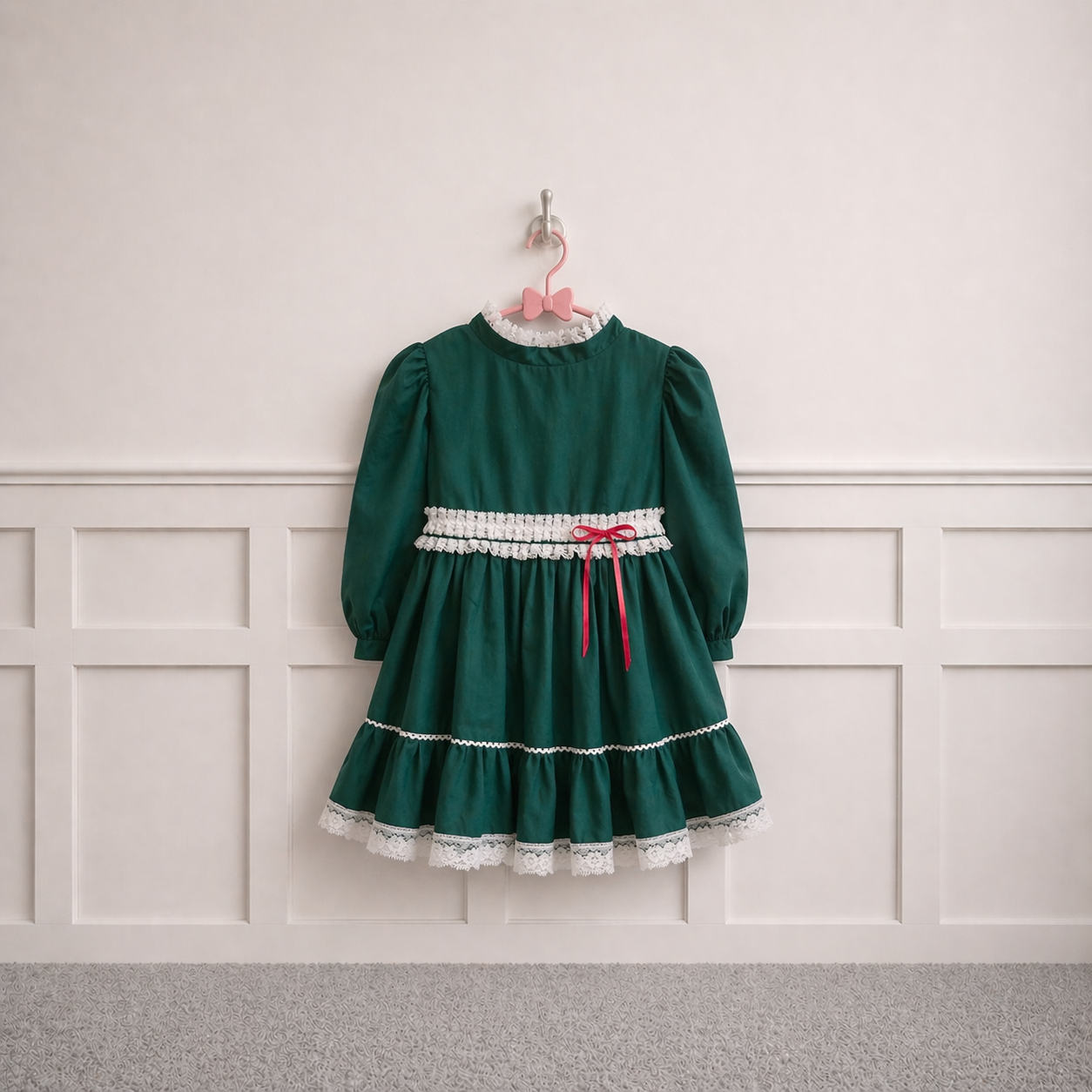 Forest Green Frill Dress