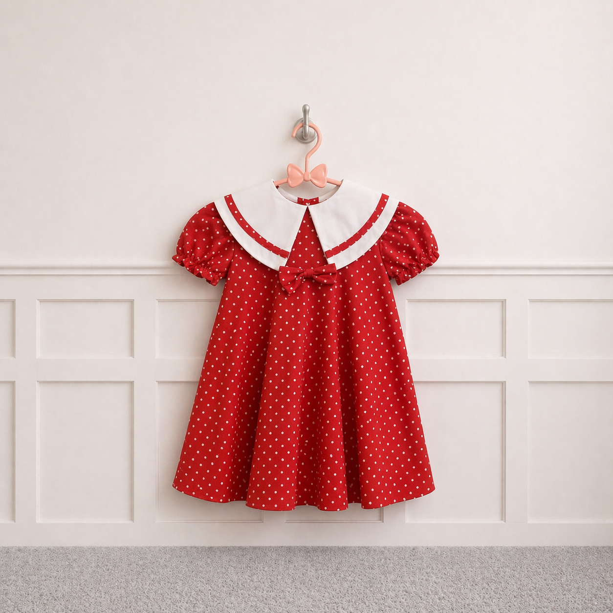 Vintage Papertag Red Polkadot Dress