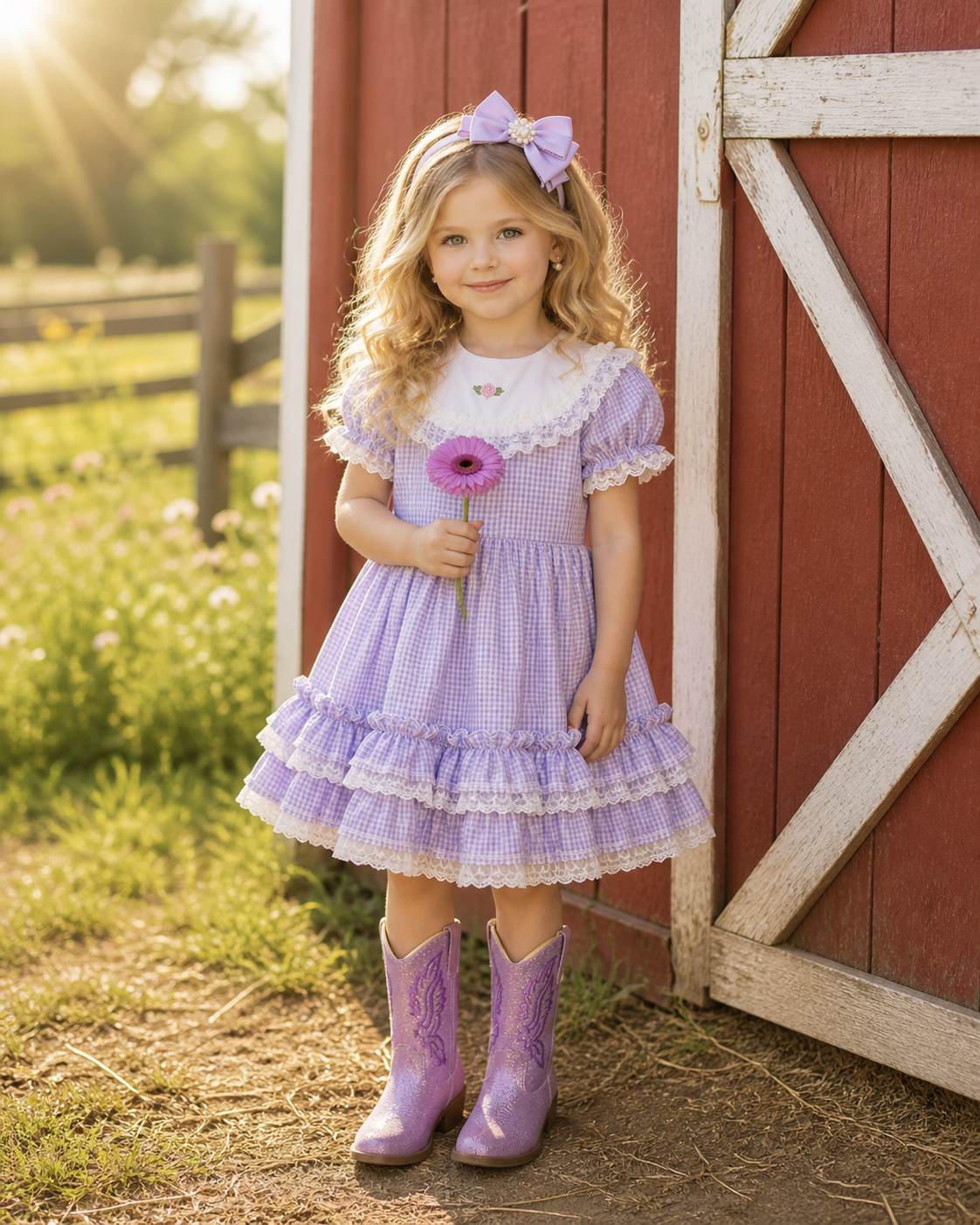 Beautiful & Rare Gingham Lid'l Dolly