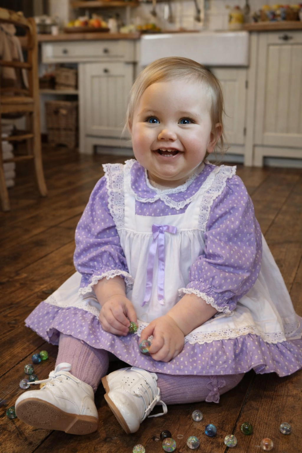 Vintage Purple Apron Dress